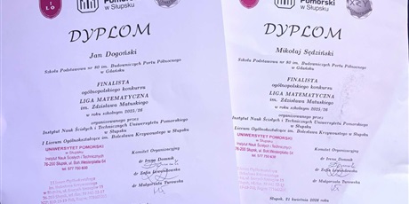 Finaliści Ligi Matematycznej