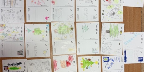 Powiększ grafikę: Kartki dzieci z zerówki.