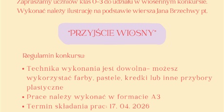 Konkurs wiosenny dla klas 0-3