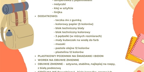 Wyprawka dla klas 1 - 2026/2027