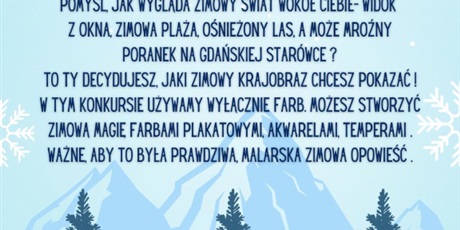 Zimowy pejzaż - konkurs dla kl.0-3